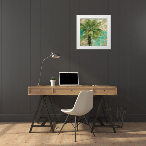 Aqua Escape I White Modern Wood Framed Art Print by Brent, Paul