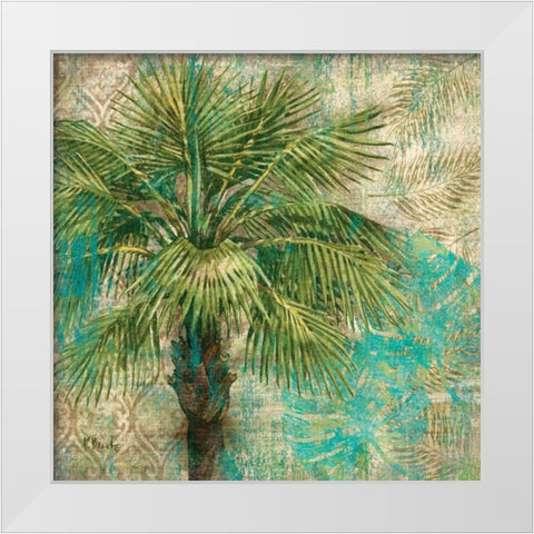 Aqua Escape I White Modern Wood Framed Art Print by Brent, Paul