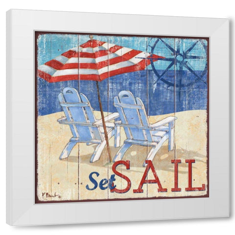 Seas the Day II White Modern Wood Framed Art Print by Brent, Paul