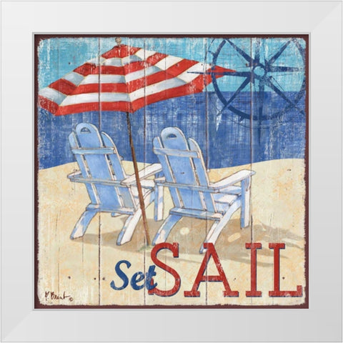 Seas the Day II White Modern Wood Framed Art Print by Brent, Paul