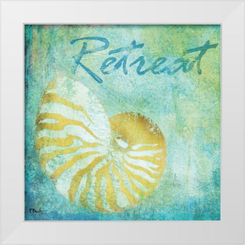 Caribbean Shells I White Modern Wood Framed Art Print by Brent, Paul