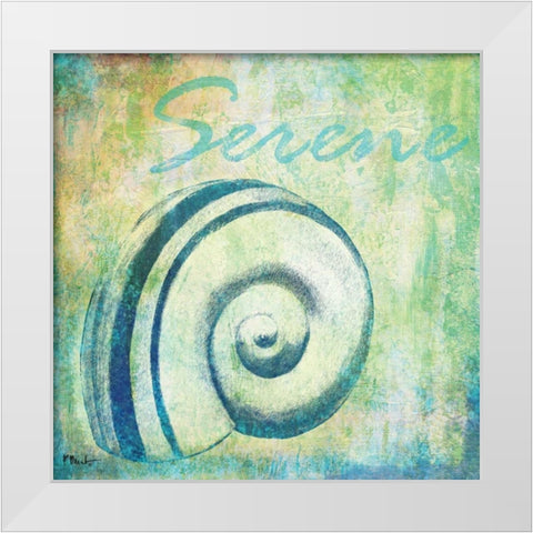 Caribbean Shells III White Modern Wood Framed Art Print by Brent, Paul