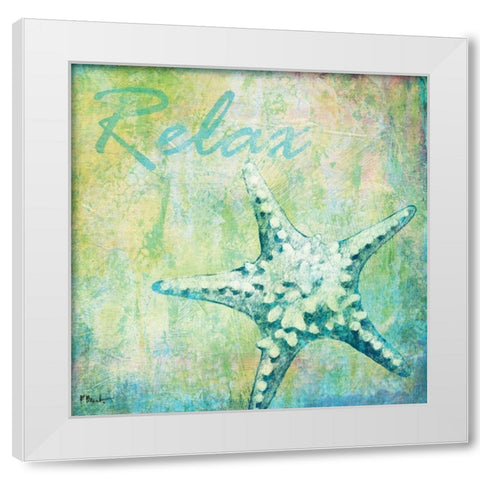 Caribbean Shells IV White Modern Wood Framed Art Print by Brent, Paul