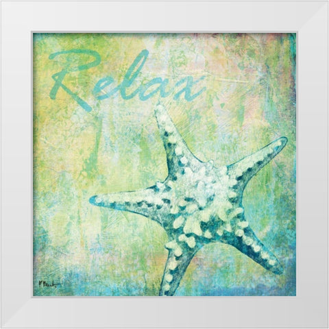Caribbean Shells IV White Modern Wood Framed Art Print by Brent, Paul