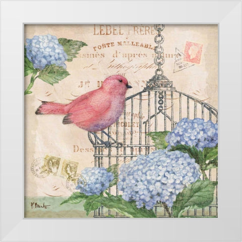 Bella Flora I White Modern Wood Framed Art Print by Brent, Paul