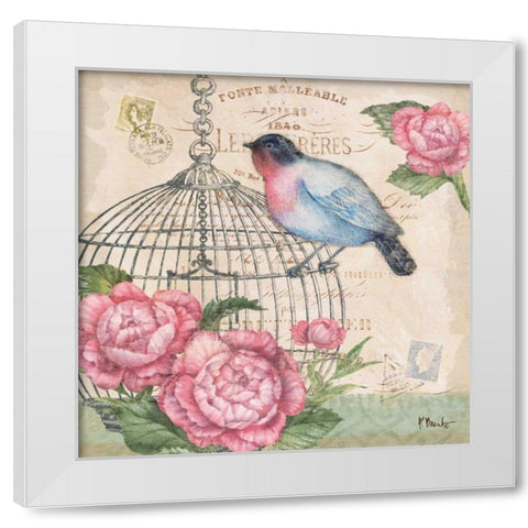 Bella Flora II White Modern Wood Framed Art Print by Brent, Paul