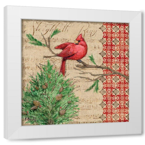 Burlap Holiday II White Modern Wood Framed Art Print by Brent, Paul