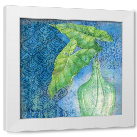 Sea Glass Palm II White Modern Wood Framed Art Print by Brent, Paul