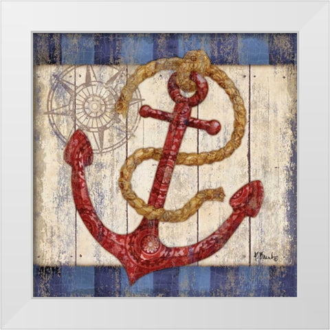 Knotical I White Modern Wood Framed Art Print by Brent, Paul