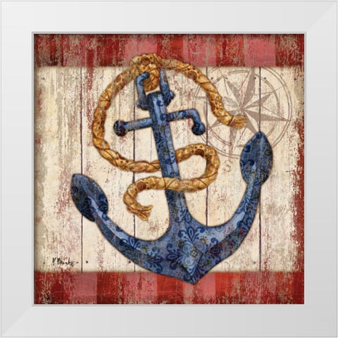 Knotical III White Modern Wood Framed Art Print by Brent, Paul