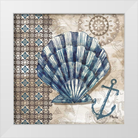 Tide Pool Shells II White Modern Wood Framed Art Print by Brent, Paul