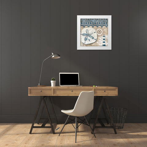 Tide Pool Shells IV White Modern Wood Framed Art Print by Brent, Paul