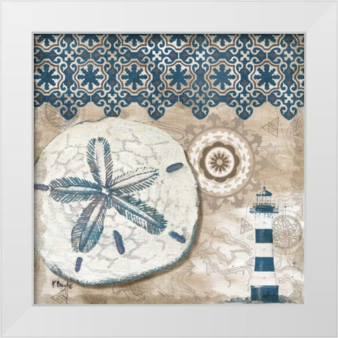 Tide Pool Shells IV White Modern Wood Framed Art Print by Brent, Paul