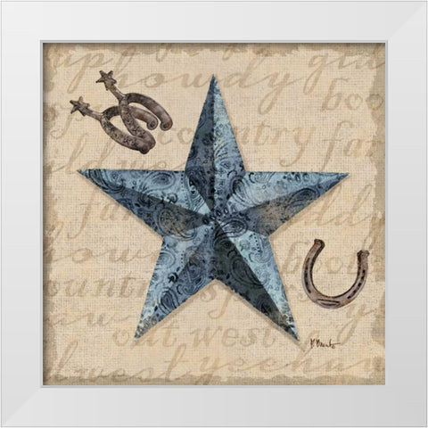 Bandana Barn Star II White Modern Wood Framed Art Print by Brent, Paul