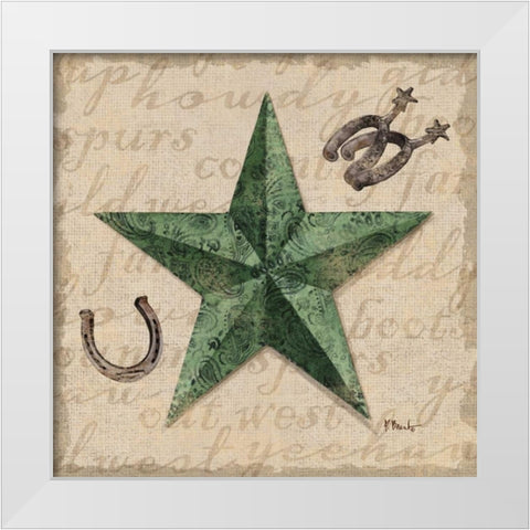 Bandana Barn Star III White Modern Wood Framed Art Print by Brent, Paul