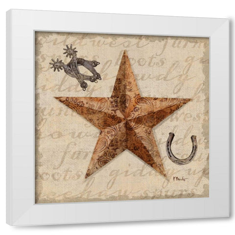 Bandana Barn Star IV White Modern Wood Framed Art Print by Brent, Paul