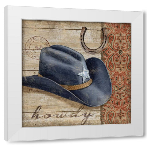 Wild West Hats I White Modern Wood Framed Art Print by Brent, Paul