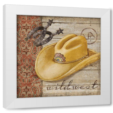 Wild West Hats II White Modern Wood Framed Art Print by Brent, Paul
