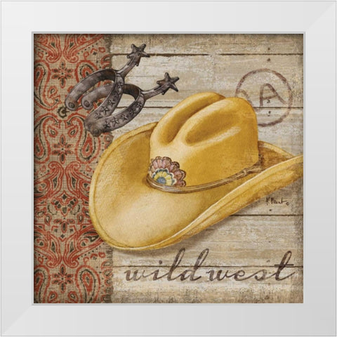 Wild West Hats II White Modern Wood Framed Art Print by Brent, Paul