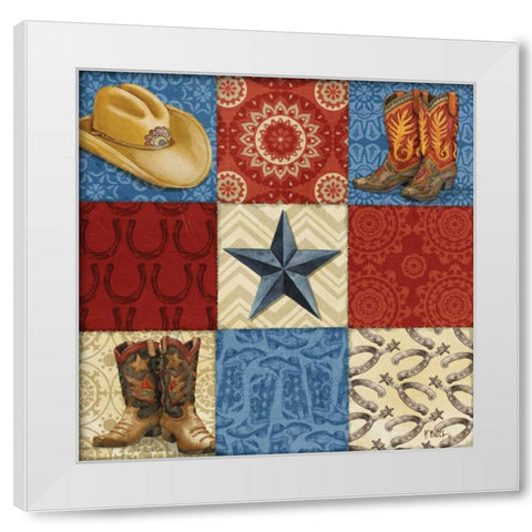 Western Chic I White Modern Wood Framed Art Print by Brent, Paul