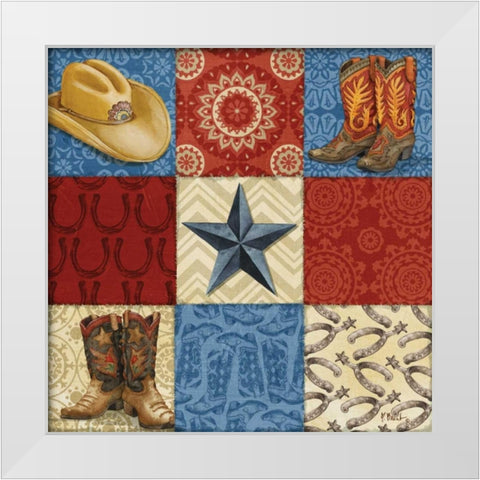 Western Chic I White Modern Wood Framed Art Print by Brent, Paul