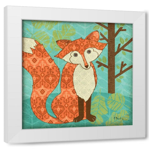 Fantasy Fox I White Modern Wood Framed Art Print by Brent, Paul