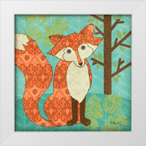 Fantasy Fox I White Modern Wood Framed Art Print by Brent, Paul