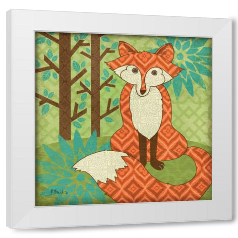 Fantasy Fox II White Modern Wood Framed Art Print by Brent, Paul