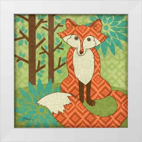 Fantasy Fox II White Modern Wood Framed Art Print by Brent, Paul
