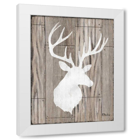 Greystone Lodge I White Modern Wood Framed Art Print by Brent, Paul