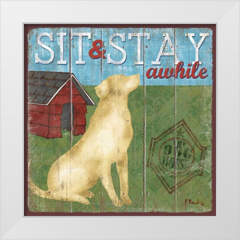 Dog Days I White Modern Wood Framed Art Print by Brent, Paul