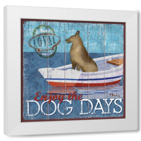 Dog Days II White Modern Wood Framed Art Print by Brent, Paul