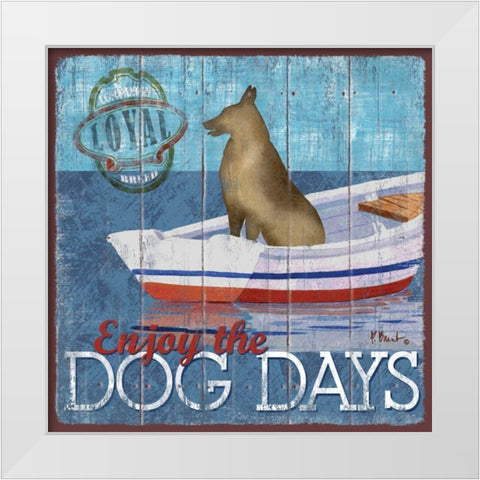 Dog Days II White Modern Wood Framed Art Print by Brent, Paul