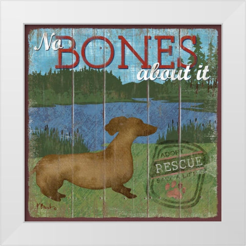 Dog Days III White Modern Wood Framed Art Print by Brent, Paul