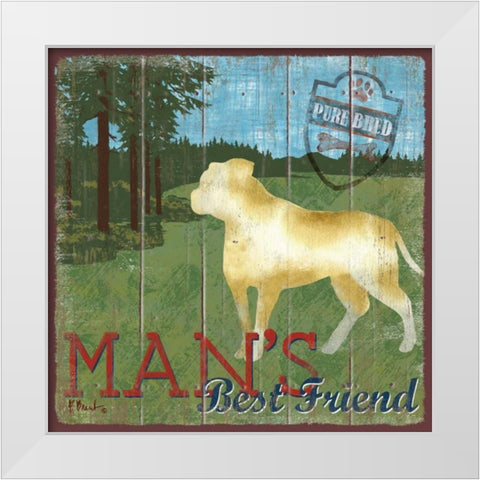 Dog Days IV White Modern Wood Framed Art Print by Brent, Paul