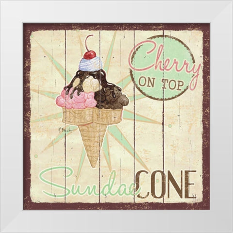 Sweet Treats II White Modern Wood Framed Art Print by Brent, Paul