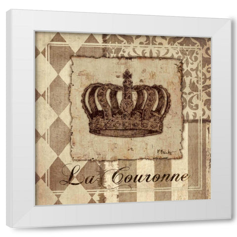 Provincial Crown Sq White Modern Wood Framed Art Print by Brent, Paul