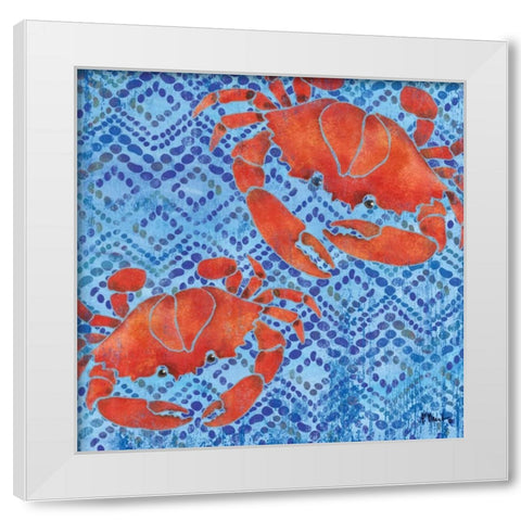 Jubilee Crabs White Modern Wood Framed Art Print by Brent, Paul