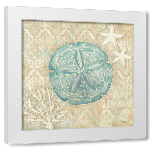 Laguna Shells IV White Modern Wood Framed Art Print by Brent, Paul
