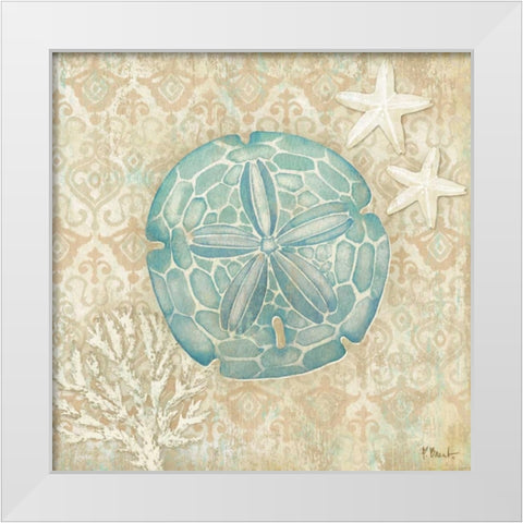 Laguna Shells IV White Modern Wood Framed Art Print by Brent, Paul