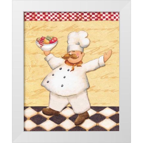 Le Chef et le Fruits White Modern Wood Framed Art Print by Brissonnet, Daphne