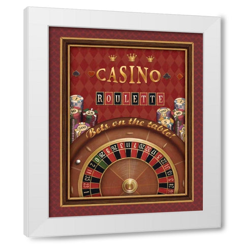 Roulette White Modern Wood Framed Art Print by Brissonnet, Daphne