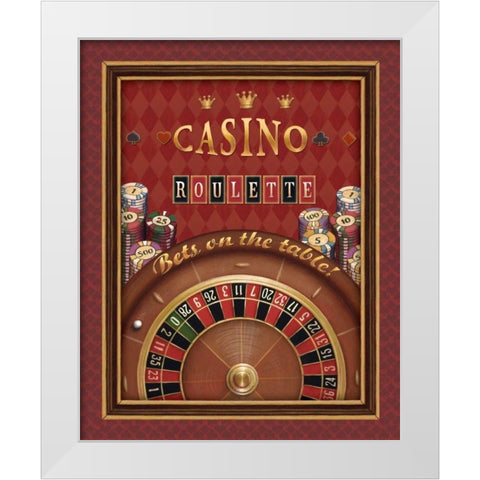 Roulette White Modern Wood Framed Art Print by Brissonnet, Daphne