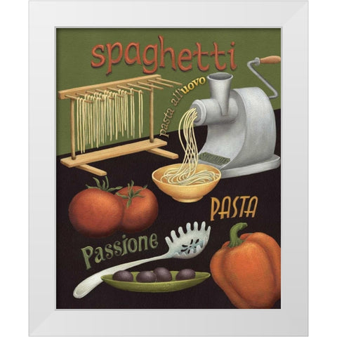 Spaghetti White Modern Wood Framed Art Print by Brissonnet, Daphne