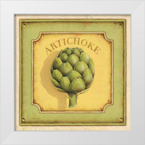 Artichoke White Modern Wood Framed Art Print by Brissonnet, Daphne