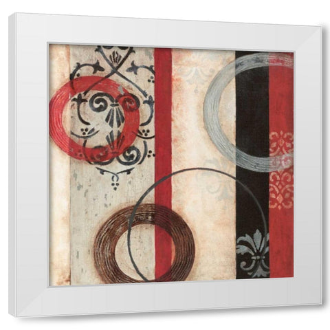 Circular II White Modern Wood Framed Art Print by Burnside, Barbara