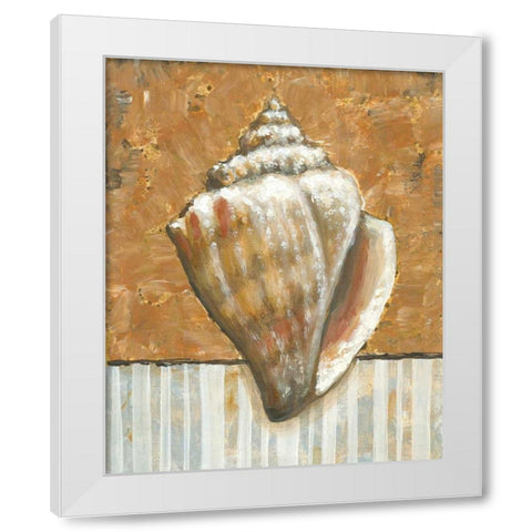 Vintage Shell II White Modern Wood Framed Art Print by Bates, K.