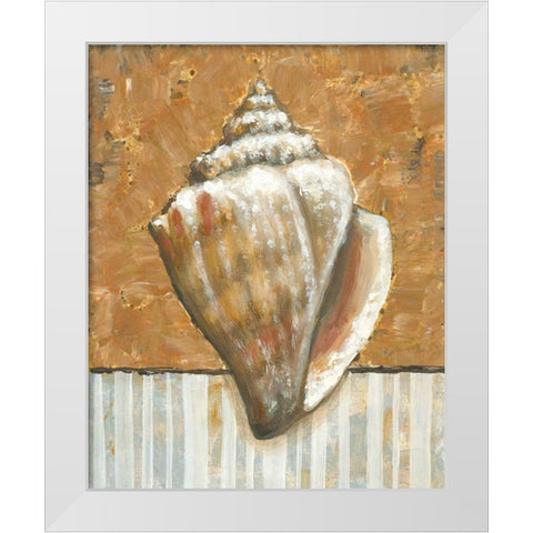 Vintage Shell II White Modern Wood Framed Art Print by Bates, K.