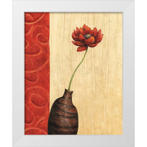 Rouge III White Modern Wood Framed Art Print by Corbin, Delphine