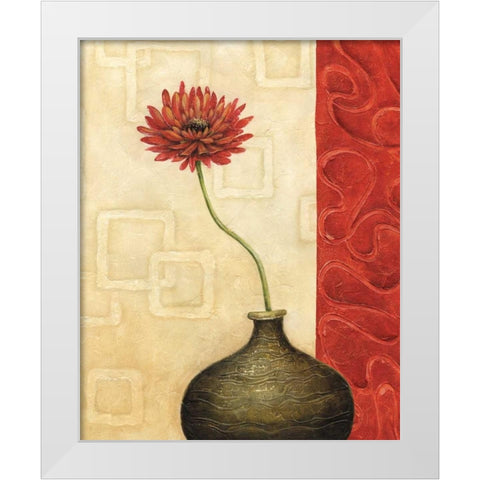 Rouge IV White Modern Wood Framed Art Print by Corbin, Delphine